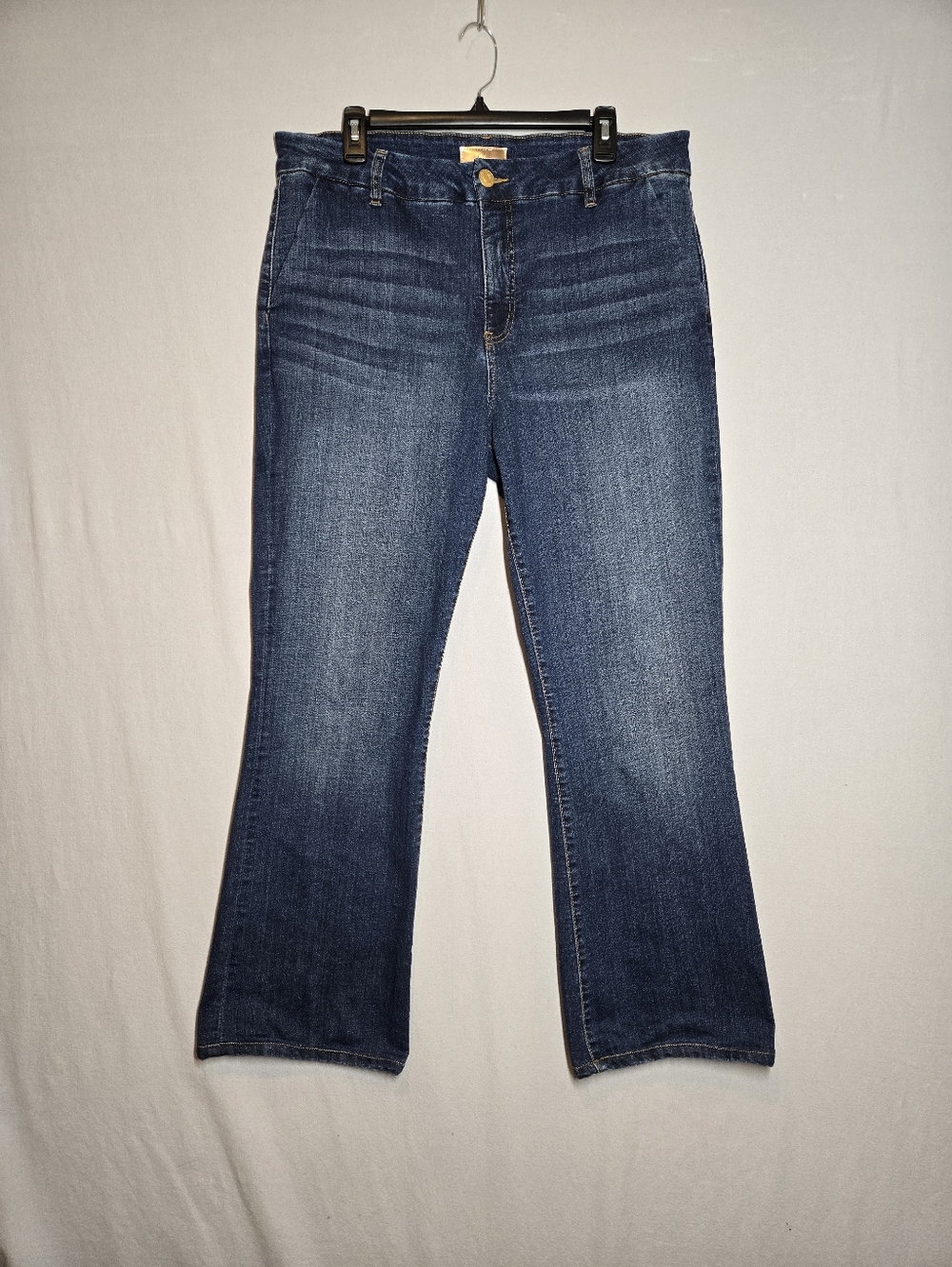 Kut From The Kloth Natalie Women's High Rise Dark Wash Flare Trouser Jean 16